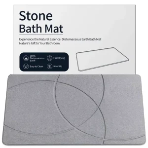 CF Custom Design Bathroom Quick Drying Absorben Diatomaceous Earth Diatom Bath Mat Non slip Diatomite Bath Mat Stone Bath Mat