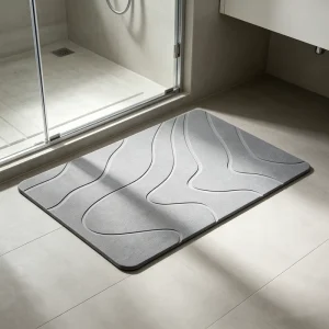 CF Custom Quick Dry Absorbent Diatom Bathroom Rug Anti slip Diatomite Bath Mats Non Slip Stone Bath Mat Non slip for Bathroom