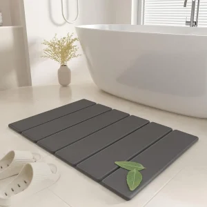 CF Custom Quick Drying Super Absorbent Non Slip Shower Bathroom Floor Mats Foldable Diatomite Stone Bath Mat Non slip