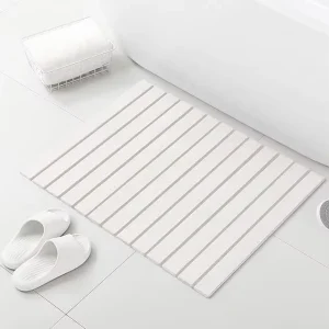 CF Large Folded Stone Drying Bath Mat Super Absorbent Quick Dry Easy Clean Anti Slip Bathroom Rug for Bathroom