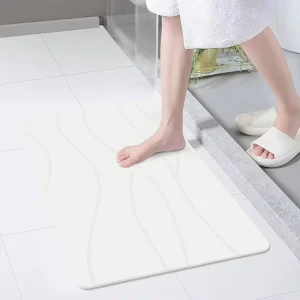 CF Large Stone Drying Bath Mat Diatomaceous Earth Eco Friendly Quick Dry Non Slip Absorbent Bathroom Floor Mat