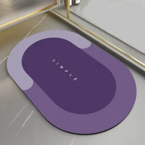 CF Luxurious Soft Customized Microfiber Diatom Mud Non Slip Bath Floor Mat Rugs Set Diatomite Bathroom Mats