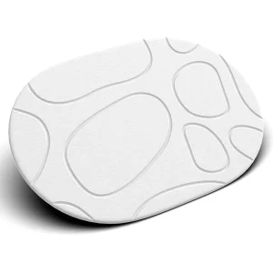 CF Oval Minimalist Anti slip Absorbent Diatomaceous Earth Quick Dry Diatomite Shower Bathroom Floor Mat Rug Bath Mat Set