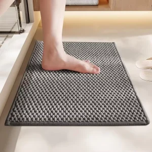 CF Rubber Backing Anti SlipShower Floor Bathmat Washable Soft Absorbent Quick Dry Non slip Chenille Bath Mat for Bathroom