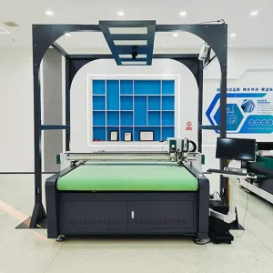 CNC Carpet Table Mat Cutting Equipment Full Automatic Windproof Curtain Cutting Machine