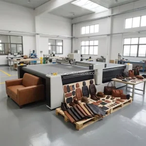 CNC Cutting System for Leather Shoes Bags Textile Composite Material High Precision Vibration Knife Machine
