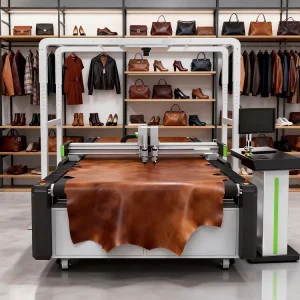 CNC Leather Cowhide Sheepskin Horsehide Shoes Boots Handbag Purse Luggage Jacket Couch Car Seat with Oscillating Knife CE ISO
