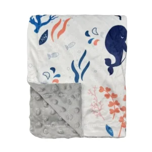 CPC Certification Minky DotPrinted Baby Blanket Bed Throws Dotted Backing 30″ X 40″ Minky Blanket Fleece Plush Baby Blanket