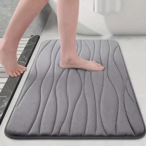 CR Bathroom Anti slip Mat Toilet Return Absorbent Floor Mat Memory Foam Bath Mat