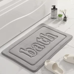 CR Hot Selling Water Absorption Non Slip Bath Rug Toilet Mats Soft Memory Foam Shower Bathroom Bath Floor Mat Rugs