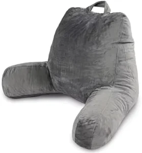 CS Reading Bed Rest Pillow with Detachable Neck Roll Arms for Sitting Bed Adult Back Pillows for Watching Gaming Relaxing