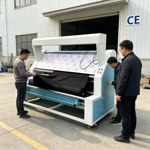 CUSTOM Cloth Textile Fabric Shrinking Inspection Rolling Machine