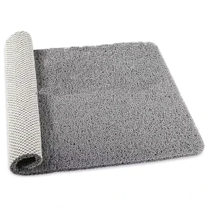 CUSTOM Size PVC Non Slip Comfort Bathtub Mats Shower Tub Mat Soft Textured Bath With Drain with Anti slip Backing