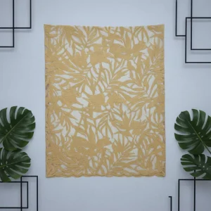 CVC Plant Burned Flower Woven Dress Fabric for Women Burnt Flower Stereo Printing Cotton Filled Hollow Technology Sweat Home
