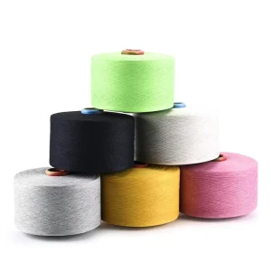 CVC90 10 21s Polyester Cotton Blended Glove Yarn Air Spun 632 Counts Recycled Cotton Woven Fabric Yarn Knitted Model