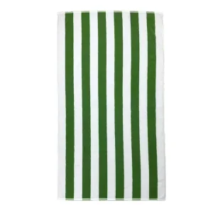 Cabana Stripe Summer Sports Beach Towel 30×60 Inches Oversized 100% Ringspun Cotton Hypoallergenic Woven Luxury Bath Pool Towel