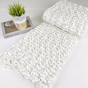 Cable Knit Throw Blanket 100% Polyester Tear Resistant Handmade Throw Blanket for Travel