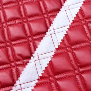 Calender Glazed 100% Polyester Pongee Diamond Quilted Waterproof Windproof Fabric Padding Lining for Girls Winter Jacket Coat
