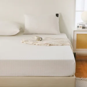 Cali King Grounding Earthing Sheet Silver Conductive Fiber Fitted Bedsheet for Sleep Optimization