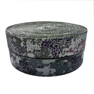 Camouflage Nylon Webbing Wear Resistant Waterproof Flame Retardant Printed Camo Strap for Tactical Uniforms Backpacks