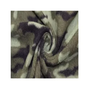 Camouflage Print 100% Polyester Drop Needle Fleece Printed Fabric for Lining
