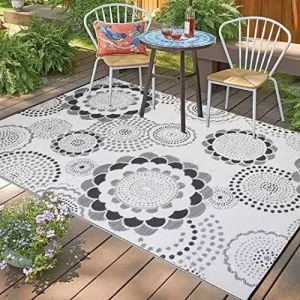 Camping Gear RV PP Pipe Woven Anti Aging Moisture Proof Outdoor Carpet Mat for Garden Courtyard Lawn No Inflation