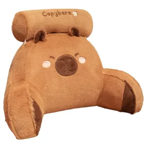 Capybara Faux Rabbit Fur Waist Support Cushion Eco friendly Customizable Soft Side Sleep Bedside Sofa Reading Pillow Bed Rest