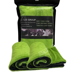 Car Care Drying Towel 800gsm 1000gsm 1200gsm 1400gsm 60x90cm Woven Microfiber Rectangle Twisted Loop Design
