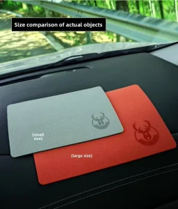Car Dashboard Scratch Proof Sun Protective Mat Microfiber Leather Suede Style Small Center Console Non Slip Pad Office Desk