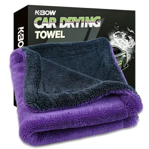 Car Drying Towel Microfiber 1200GSM Edgeless Twisted Loop Auto Detailing Towel Scratch Free Super Absorbent Car Wash