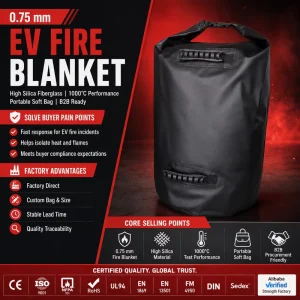 Car Fire Safety Blanket High Heat Resistant EV Battery Protection Custom OEM Service
