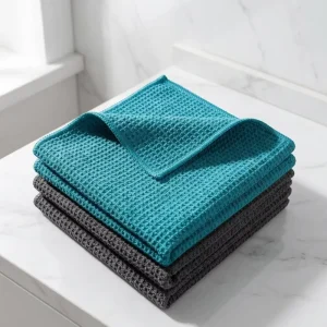 Car Window Wash Cloth Tavelya Microfiber Waffle High Absorb Streakless 400GSM Glass Mirror Cleaning Factory Direct