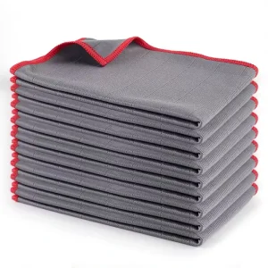 Carbon Fiber Car Cleaning Towel Anti Static Lint Free Auto Detailing Polishing Cloth Car Wash Glass Window Wiping Rag