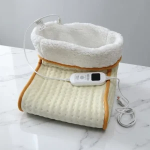 Carbon Fiber Heating Foot Warmer 6 Level Heated Boot with Overheat Protection Soft Washable Heater for Home Office