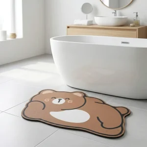 Carpet Bathmat Customized Diatomite Rubber Non slip Cushioned Diatomite Bath Mat Diatomite Kitchen Mat for Home