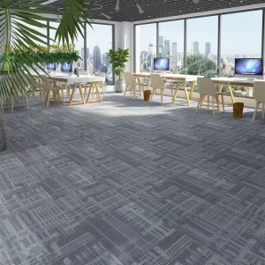 Carpet Manufacturers Custom Modern Office 50×50 Loop Pile Cushioned Carpet Tiles