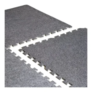 Carpet Squares Texture Top Interlocking Tiles for Exercise Playroom Garage Foam Mat