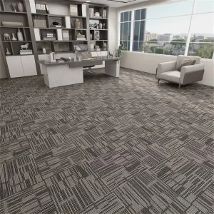 Carpet Tile Luxury Loop Pile Modular Flooring for Executive Office Boardroom High End Hotel Floor Rug