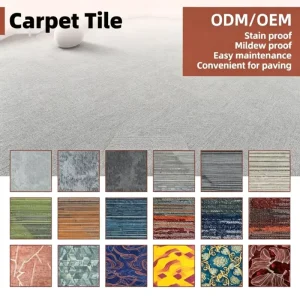 Carpet Tile Modern Design 50x50cm Fireproof Commercial Nylon Carpet Tile Flooring Floor Office Tiles Carpet