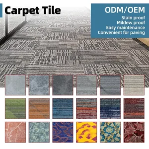 Carpet Tile Modern Design 50x50cm Fireproof Commercial Nylon Carpet Tile Flooring Floor Office Tiles Carpet