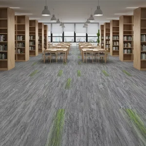 Carpet Tile Self Adhesive Office Rectangle Striped Loop Pile Eco-friendly Carpet Tiles for Office Hotel Commercial