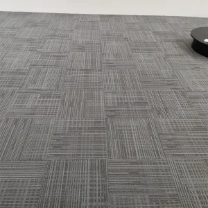 Carpet Tiles Commercial Office Banquet Home Fireproof Non Slip Striped Loop Pile Modern Design 50x50cm PET Friendly Tufted