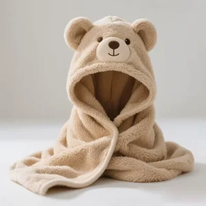 Cartoon Baby Cotton Bath Towels Soft Newborn Blanket Cute Toddler Bathrobe Warm Sleeping Swaddle Wrap Hooded Custom Bathroom