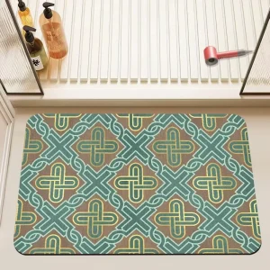 Cartoon Bathroom Absorbent Eco friendly PET Friendly Polyester Machine Made Non slip Bath Mat