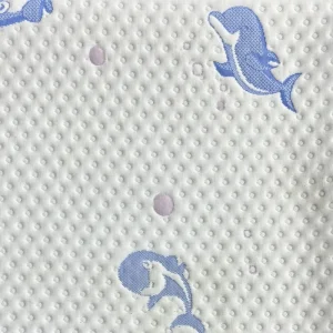 Cartoon Dolphins 100% Polyester Double Faced Stretch Knitted Jacquard Abrasion Resistant Home Textile Mattress