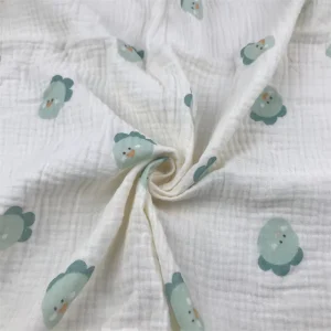 Cartoon Pattern 99% Polyester Woven Printed Bubble Fabric Baby Clothing Pajamas Boys Girls Pillow Use Anti static