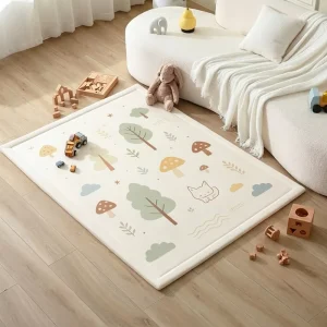 Cartoon Printed Coral Velvet Carpets 3cm Thick Foam Living Room Large Crawling Rugs Baby Play Mats Gym Tatami Mat