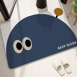 Cartoon Shaped Bath Mat Water Absorbent Non Slip Bathroom Floor Mat Dirt Resistant Household Doormat for Shower Entrance