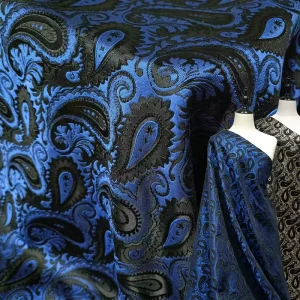 Cashew Flower Shiny Jacquard Fabric for Dresses Vests JS 3828F