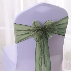 Casual Modern Wedding Chair Sashes Yarn Glass Bow Ribbon Decorative Strap for Hotel Celebrations